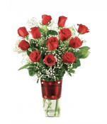 12 Roses in a Vase